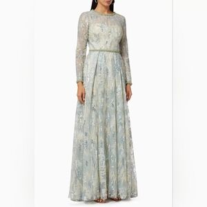 Mac Duggal Long Sleeve Gown in Embellished Lace